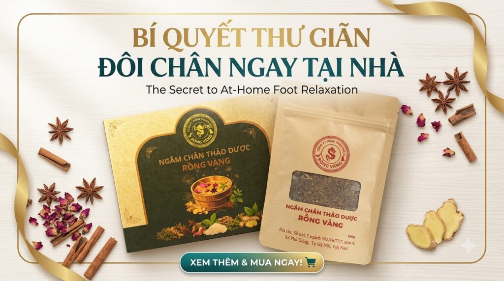 Khám phá bài thuốc ngâm chân thảo dược giúp xua tan tê mỏi, cải thiện giấc ngủ sâu và làm ấm cơ thể. Hướng dẫn quy trình ngâm chân chuẩn spa ngay tại nhà.